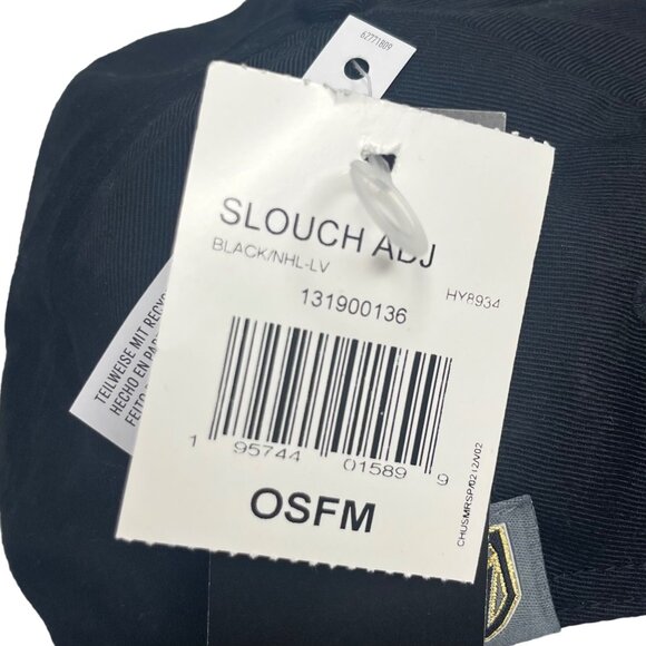 Adidas Vegas Golden Knights Hockey Club Baseball Hat Cap Mens Black Strap New - Picture 13 of 14